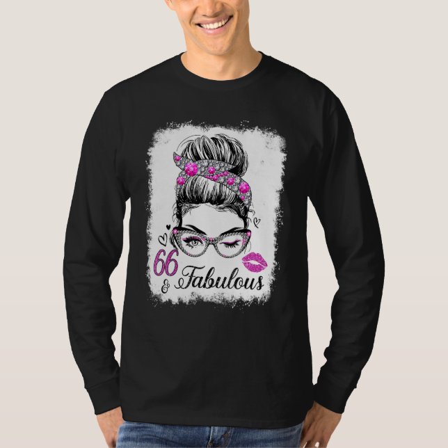 T-shirt 66 & Fabuleux depuis 1956 Anniversaire Reine 66 An (Devant)