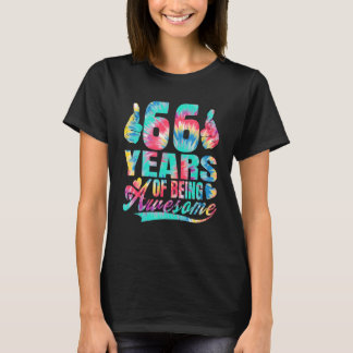 T-shirt 66e Anniversaire 66 Ans D'Être Awe