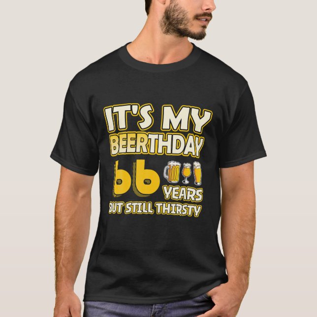 T-shirt 66E Anniversaire - Beerthday 66 Ans Bière Amusante (Devant)