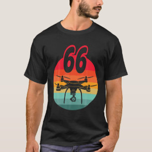 T-shirt 66E Anniversaire I Télécommande Rétro Drones Avec 