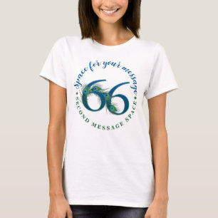 T-shirt 66e Anniversaire ou Anniversaire de Mariage Plumes