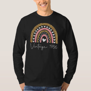 T-shirt 66e anniversaire Vintage 1956 Anniversaire arc-en-