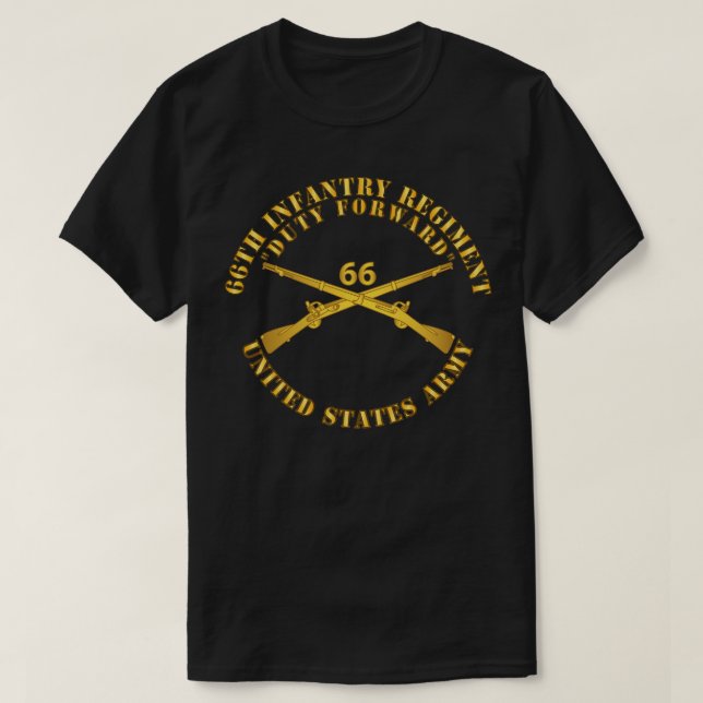 T-shirt 66e Régiment d'infanterie - Aller de l'avant avec  (Design devant)