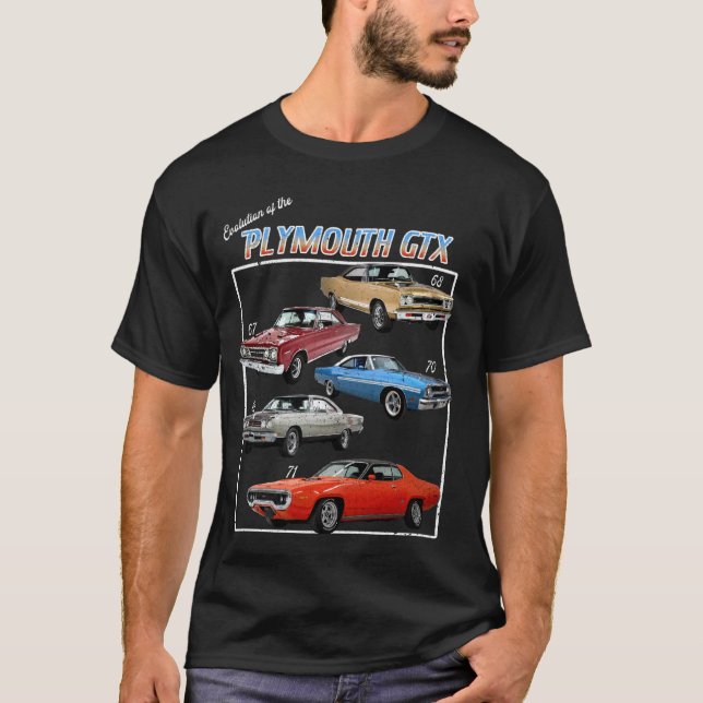 T-SHIRT 67 1967 68 1968 69 1969 70 1970 1971 71 GTX EVOLUT (Devant)