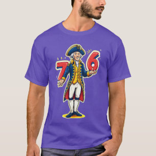 T-shirt 67 76 Drôle George Washington Six Sept Mème