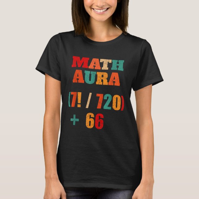 T-shirt 67 Alpha Gen Teacher Humor Math Six Slang Seven Jo (Devant)