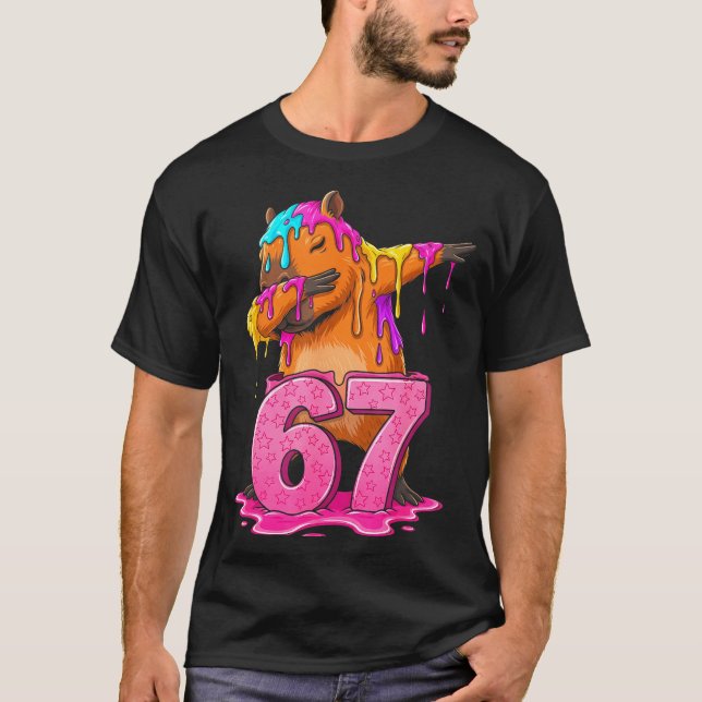 T-shirt 67 Animals Funny 67 Brainrot Youth Kids Capybara 6 (Devant)