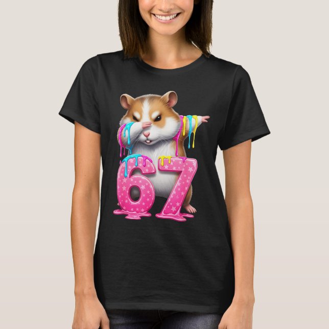 T-shirt 67 Animals Funny 67 Brainrot Youth Kids Hamster 67 (Devant)
