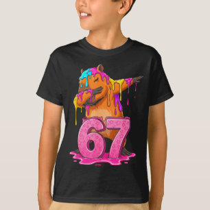 T-shirt 67 Animaux Drôle 67 Brainrot Jeunesse Enfants Capy