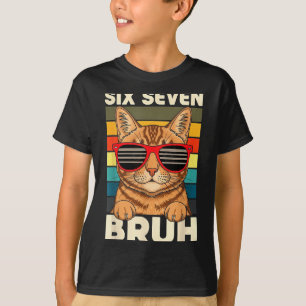 T-shirt 67 Animaux Drôle 67 Brainrot Jeunesse Enfants Chat