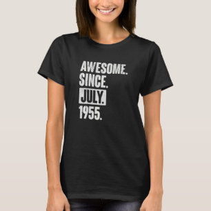 T-shirt 67 Ans 67ème Anniversaire Awesome depuis Juillet 1