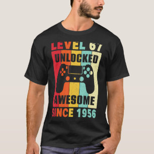 T-shirt 67 Ans Awesome Depuis 1956 Femmes Hommes 67th Bi