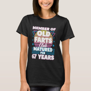 T-shirt 67 Ans Farts Club Funny 67e Anniversaire Hommes Da