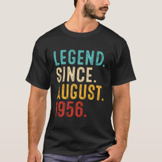 T-shirt 67 Ans Légende Depuis Août 1956 67E Anniversaire