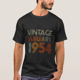 T-shirt 67 Ans Retro Anniversaire Cadeau Vintage Janvier 1
