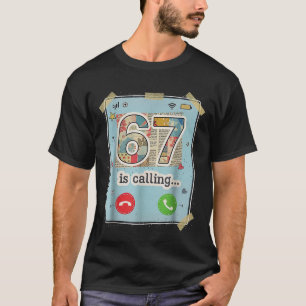 T-shirt 67 Appelle Drôle Génération Z Argot Mème Écran de 