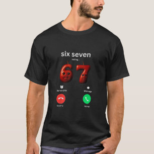 T-shirt 67 Appelle Drôle Mème 67 Silly Ai Pomme Brainro