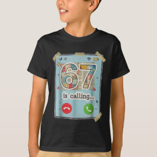T-shirt 67 Appelle Drôle Mème de l'argot de la Gen Z Écran