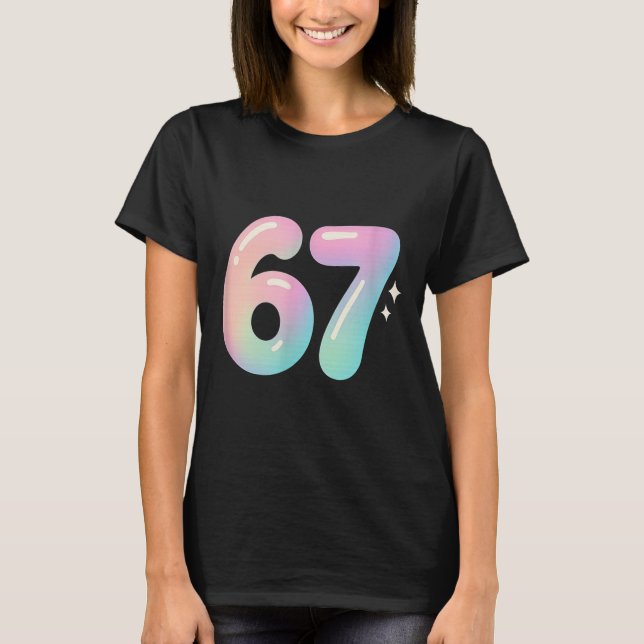 T-shirt 67 Aura Energy Alpha Argot Mème Internet  (Devant)