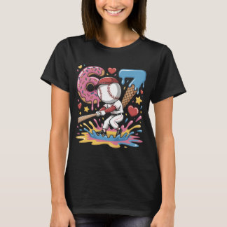 T-shirt 67 Baseball Meme Sweet Drip Art Donut and Ice Crea