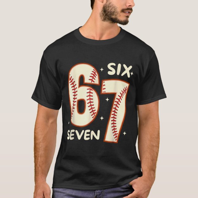 T-shirt 67 Baseball Six Seven 6 7 Meme Kids 67 Teen Boys 6 (Devant)