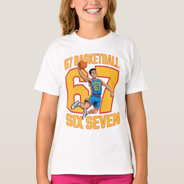 T-shirt 67 Basket-ball Six Seven (Devant)