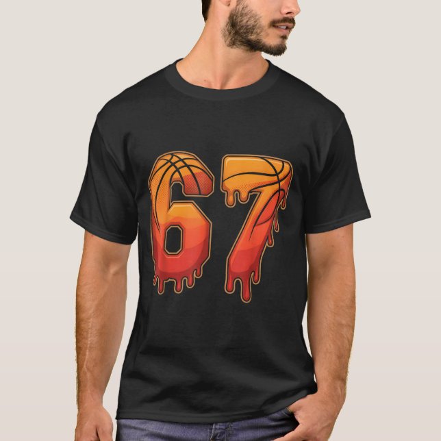 T-shirt 67 Basketball Gen Alpha Slang Kids Drip Six Seven  (Devant)