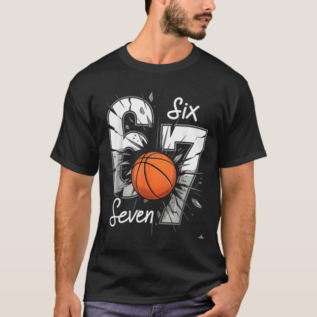 T-shirt 67 Basketball Six Seven 6 7 Meme 67  (Devant)