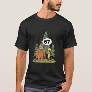 T-shirt 67 Bigfoot Alien Mème Humour de Cryptide Drôle Gra