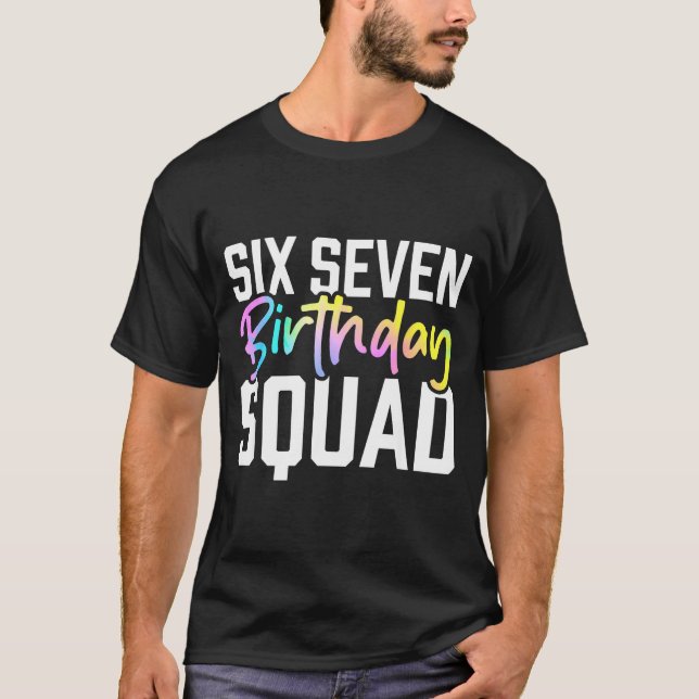 T-shirt 67 Birthday Squad Funny Six Seven Meme Kids Birthd (Devant)