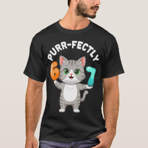 T-shirt 67 Blague de Chat Six Sept Mème Gen Alpha Z Humour
