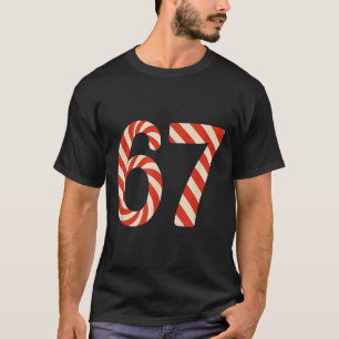 T-shirt 67 Bonbons de Noël 6 7 Meme Vacances Gen Alpha Sla