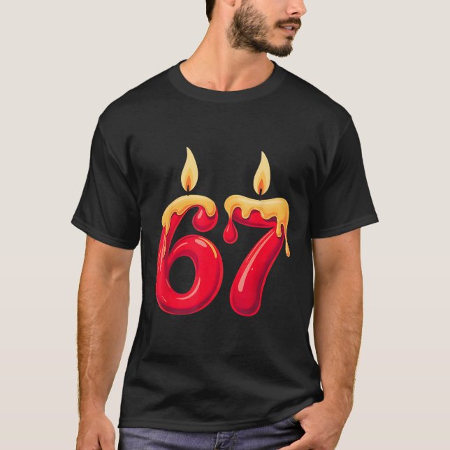 T-shirt 67 bougies de Noël  (Devant)