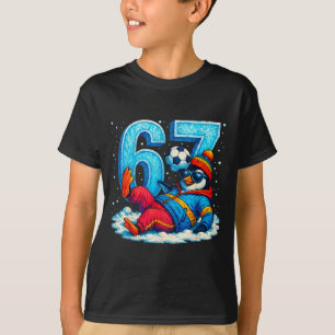 T-shirt 67 Cadeau de mème drôle de soccer de pingouin d'hi