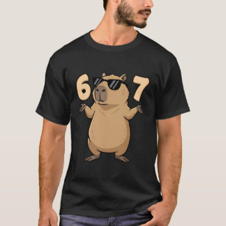 T-shirt 67 Capybara Meme 6 7 Aesthetic for Kids Young Adul