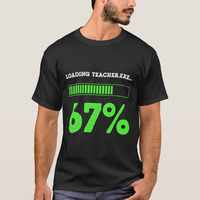 T-shirt 67 Chargement Professeur 67 Statut Codeur Geek Drô (Devant)
