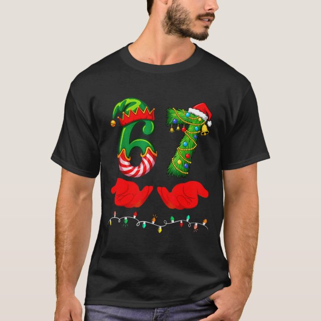 T-shirt 67 Christmas 6 7 Meme Pajamas Holiday Gen Alpha Sl (Devant)