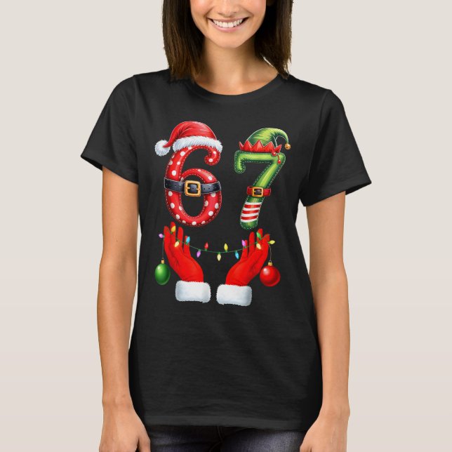 T-shirt 67 Christmas 6 7 Meme Pajamas Holiday Gen Alpha Sl (Devant)