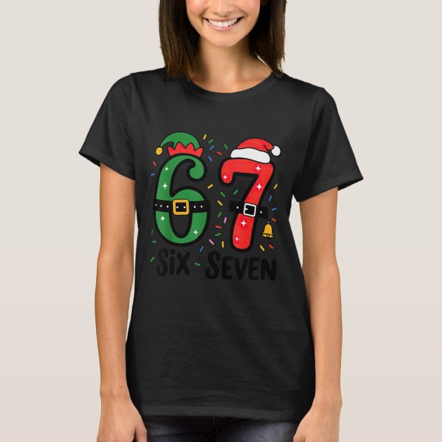 T-shirt 67 Christmas 6 7 Meme Six Seven Xmas  (Devant)