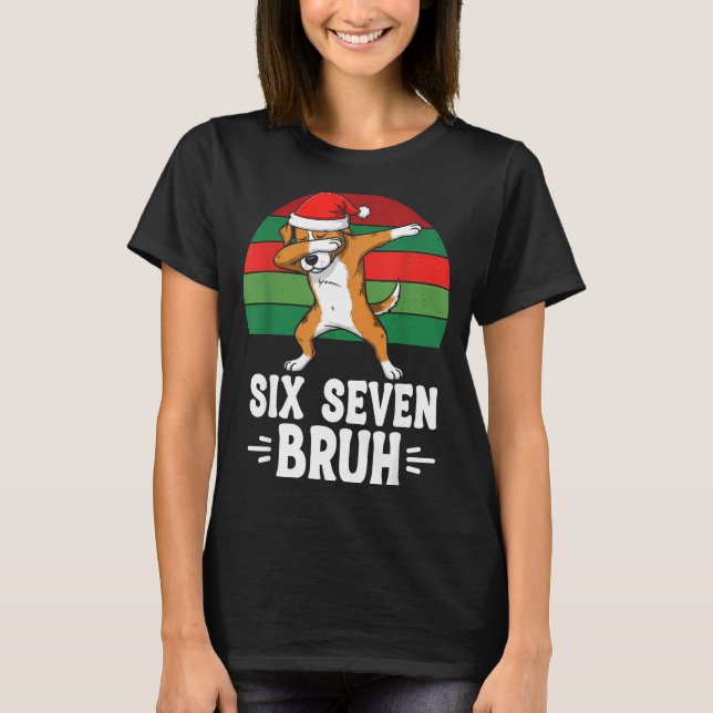 T-shirt 67 Christmas Funny 67 Brainrot Youth Kids Dog 67  (Devant)