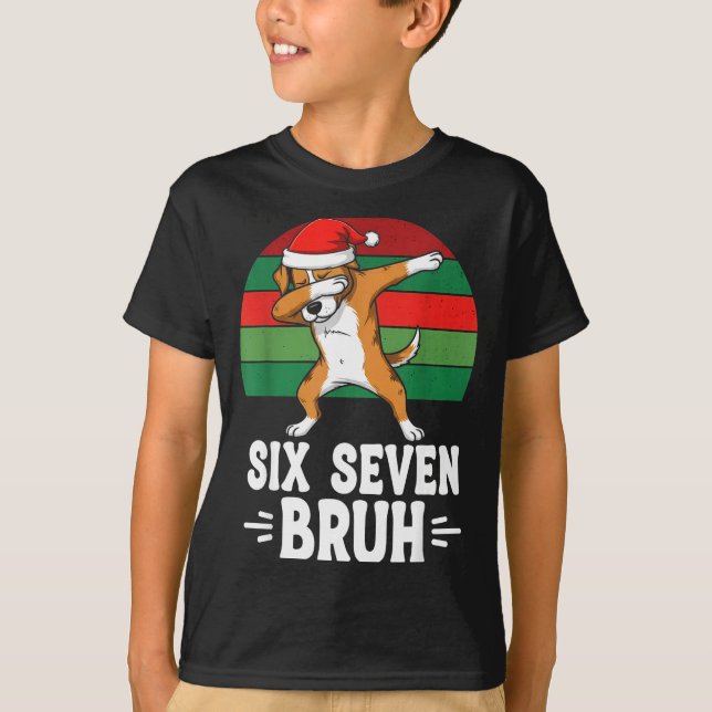 T-shirt 67 Christmas Funny 67 Brainrot Youth Kids Dog 67  (Devant)