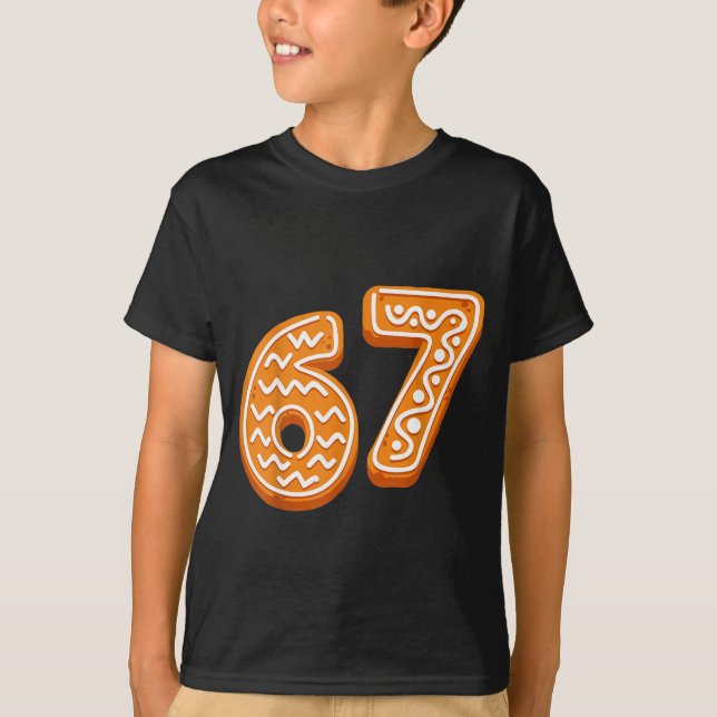 T-shirt 67 Christmas Funny 6 7 Gingerbread Six Seven Xmas  (Devant)