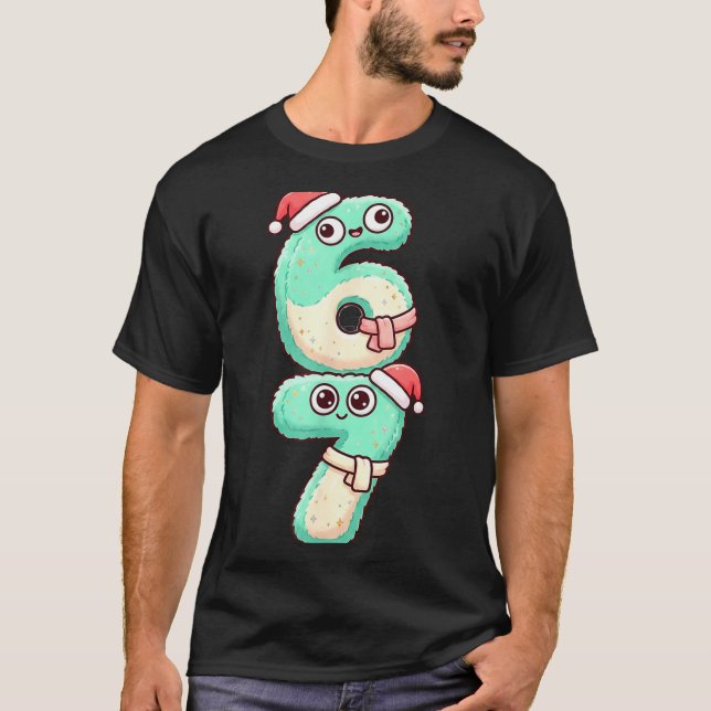 T-shirt 67 Christmas Kawaii Pastel Design  (Devant)