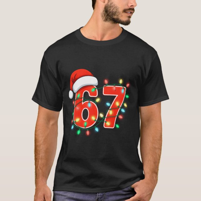 T-shirt 67 Christmas Lights Meme Saying 6 7 Costume Xmas L (Devant)
