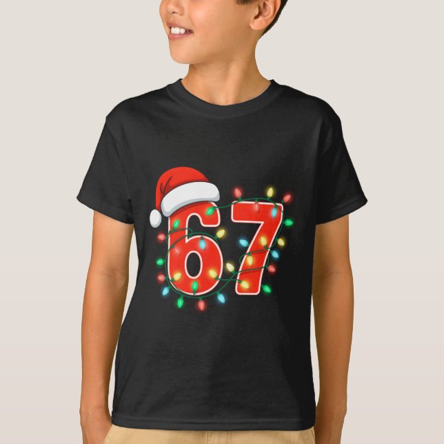 T-shirt 67 Christmas Lights Meme Saying 6 7 Costume Xmas L (Devant)