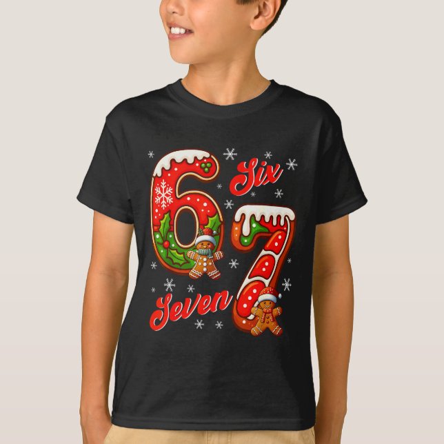 T-shirt 67 Christmas Meme Saying 6 7 Meme Costume Xmas  (Devant)