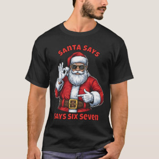 T-shirt 67 Christmas Santa Says Six Seven Meme Santa Boys 