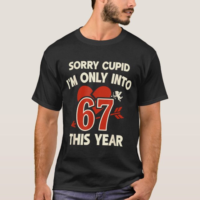 T-shirt 67 Cupid Saint-Valentin Mème, Graphique anti-Saint (Devant)