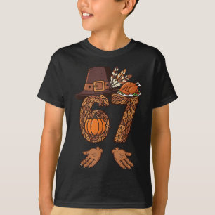 T-shirt 67 Dinde de Thanksgiving Drôle 6 7 Mème Garçons Ad