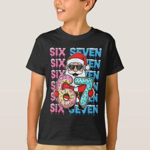 T-shirt 67 Donut Noël Drôle Six Sept Mème Santa Enfants